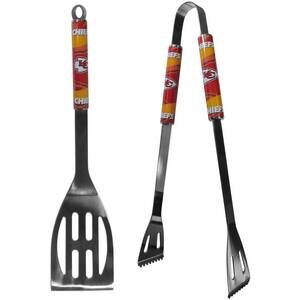 Kansas City Chiefs 2 Pc BBQ Set Stainless Steel Team Logo Grilling Team New NHL